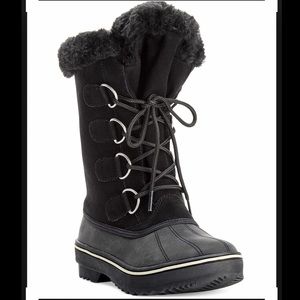 Lace-Up Faux-Fur Cold Weather Waterproof Rain Boot